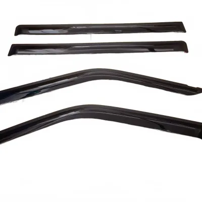 Black Plastic Window Deflectors and Rain Guards Set Compatible with 2005-2013 Toyota Probox Black Plastic Window Deflectors and Rain Guards Set Compatible with 2005-2013 Toyota Probox