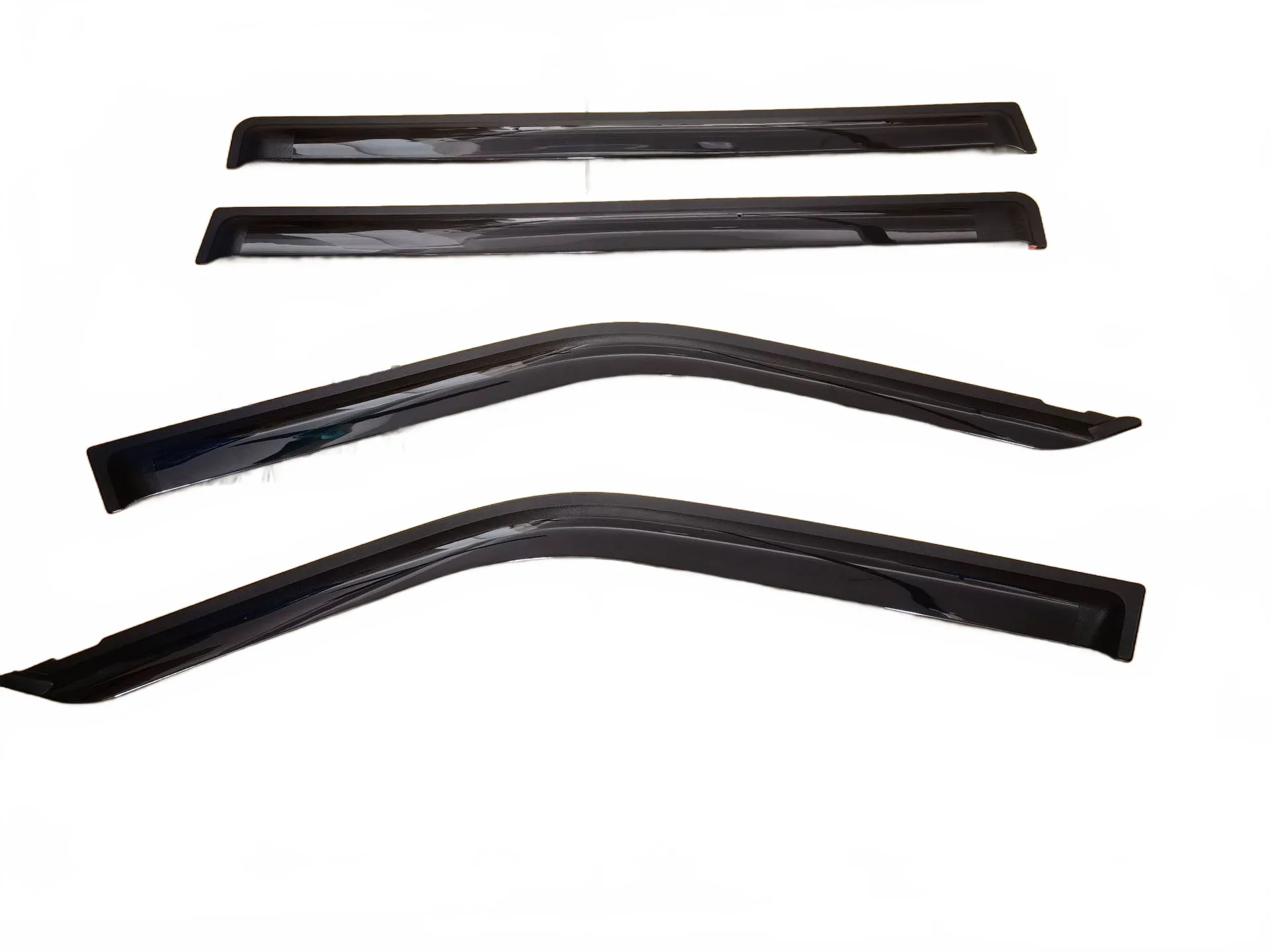 Black Plastic Window Deflectors and Rain Guards Set Compatible with 2005-2013 Toyota Probox
