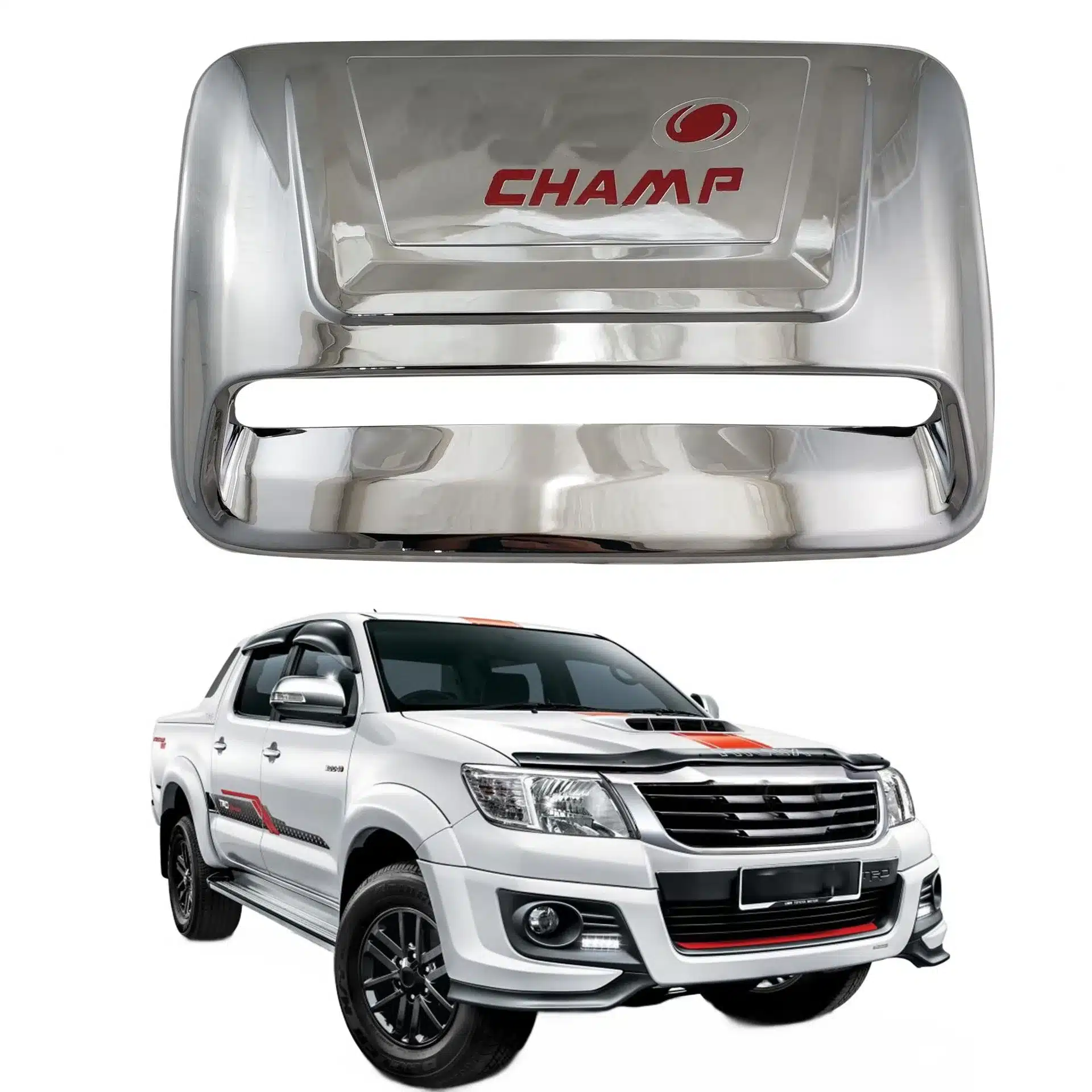 Front Hood Air Vent Scoop Trim Cover for 2012-2015 Toyota Hilux Vigo Carbon Fiber Style Exterior Intake Decoration