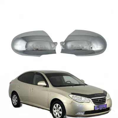 Side Mirror Cover Caps for 2008-2010 Hyundai Elantra, ABS Chrome Rearview Mirror Housing Decoration Trim Side Mirror Cover Caps for 2008-2010 Hyundai Elantra, ABS Chrome Rearview Mirror Housing Decoration Trim