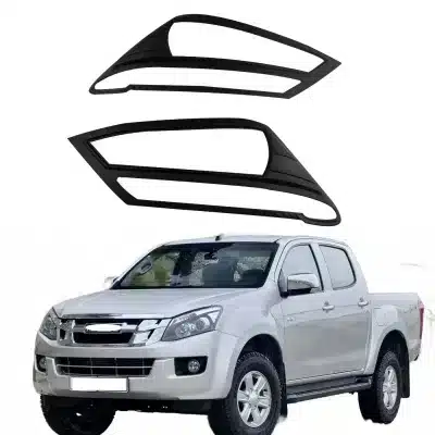 Front Headlight Cover Trim for 2012-2014 Isuzu D-MAX Matte Black ABS Headlamp Guard Bezel Frame Front Headlight Cover Trim for 2012-2014 Isuzu D-MAX Matte Black ABS Headlamp Guard Bezel Frame