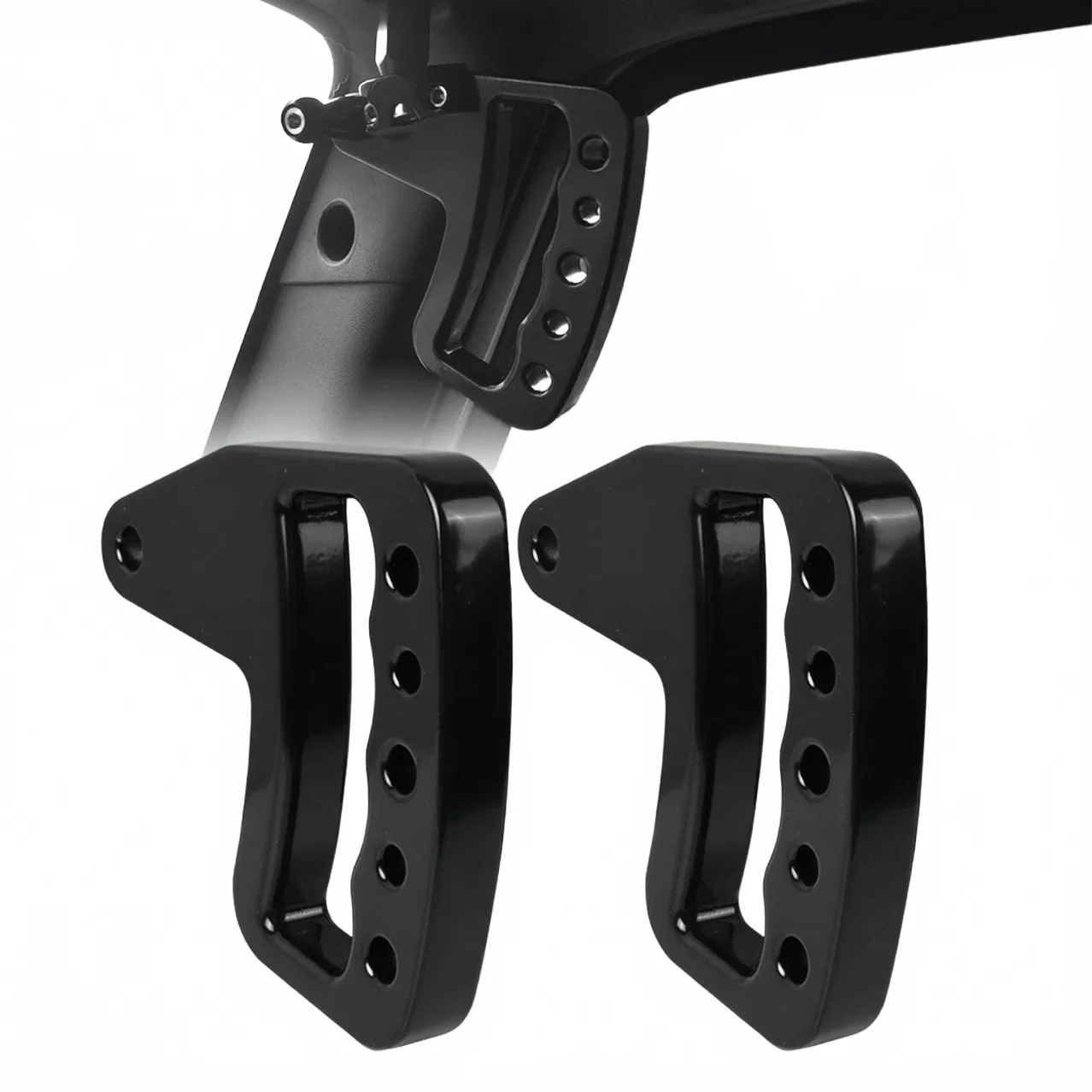 Rear Aluminum Alloy Interior Grab Handles Pair Black for 2007-2017 Jeep Wrangler JK