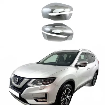Chrome Exterior Rearview Mirror Cover Caps for Nissan X-Trail Rogue T32 Murano Kicks Terra 2014-2020 Chrome Exterior Rearview Mirror Cover Caps for Nissan X-Trail Rogue T32 Murano Kicks Terra 2014-2020