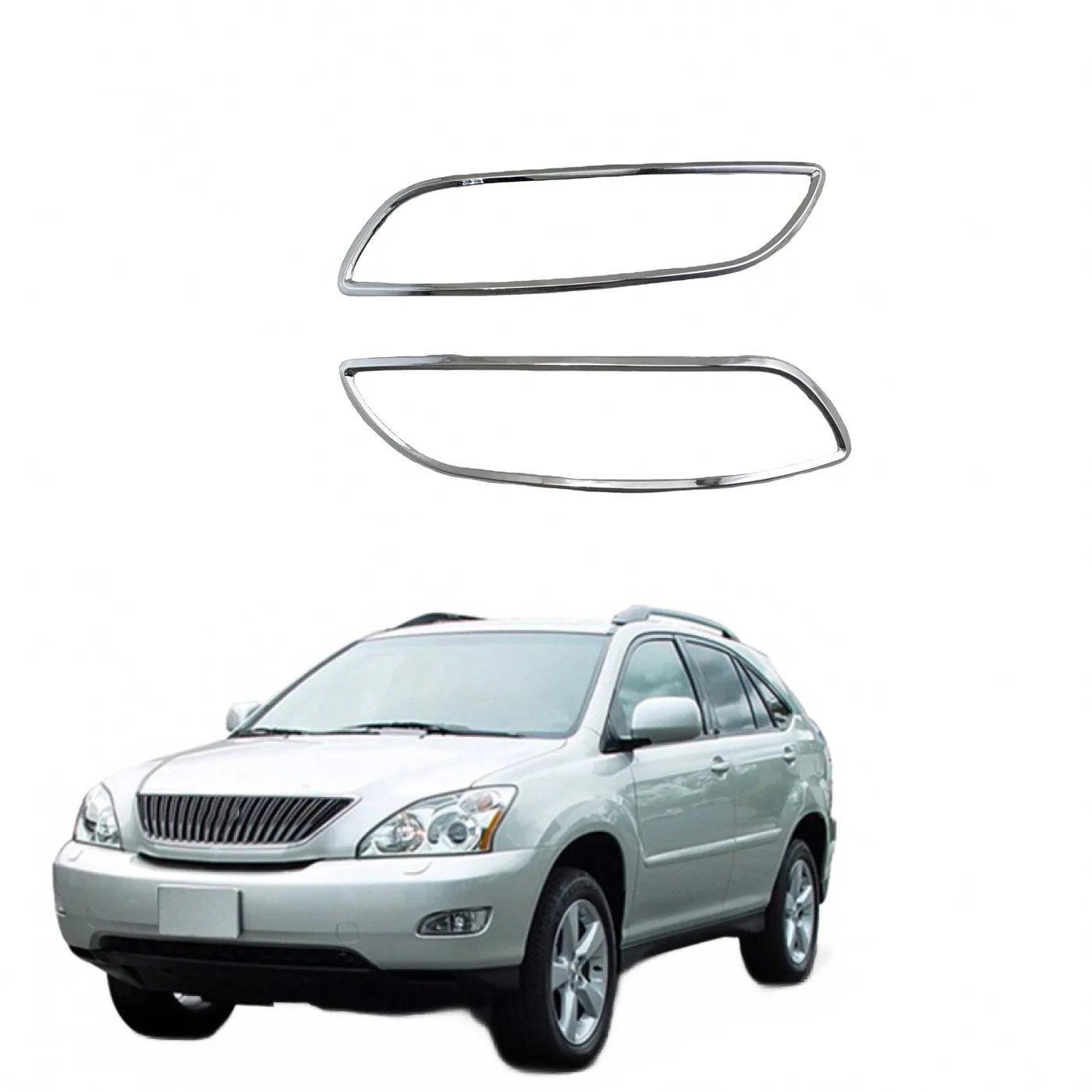 Rear Fog Light Cover Rim Chrome Trim Garnishing for Lexus RX300 RX330 2001-2003