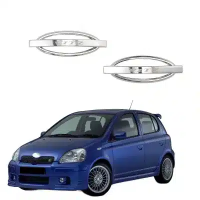 Side Turn Signal Light Frame Covers ABS Chrome Exterior Trim Compatible with Toyota Yaris Vitz