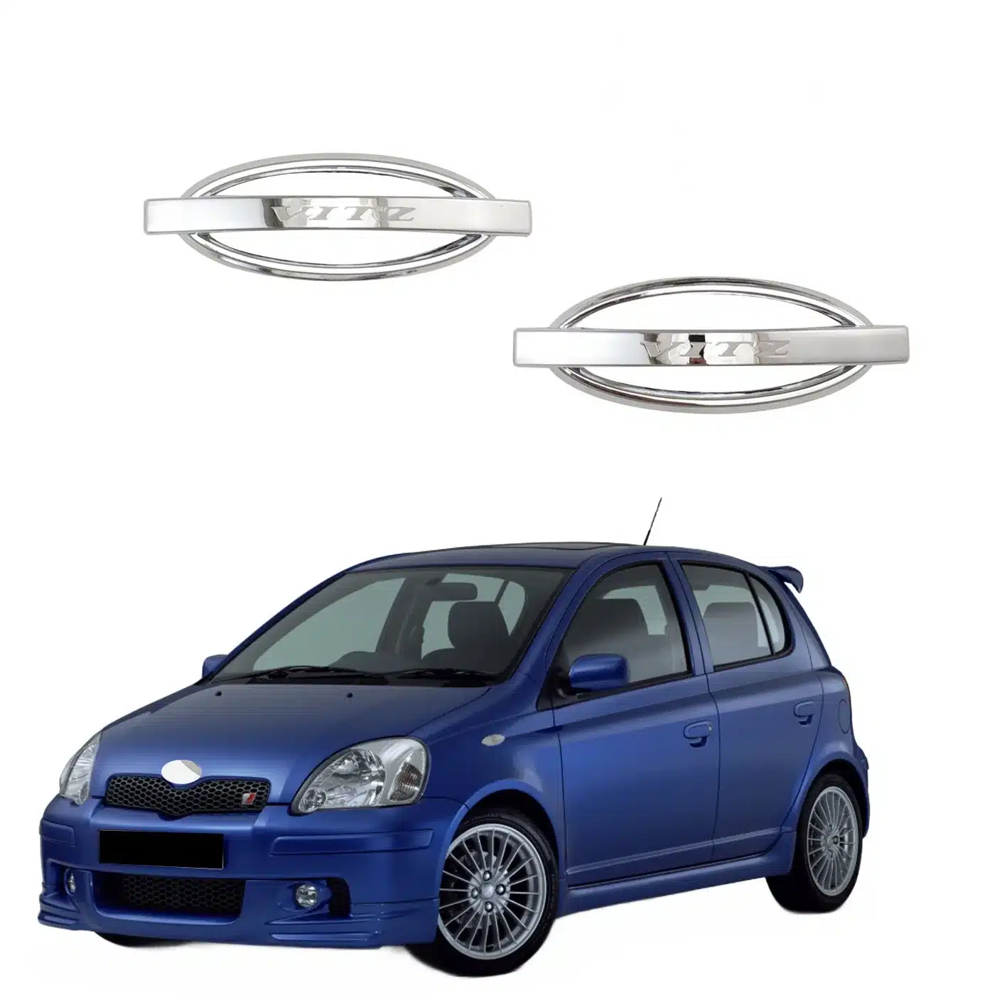 Side Turn Signal Light Frame Covers ABS Chrome Exterior Trim Compatible with Toyota Yaris Vitz