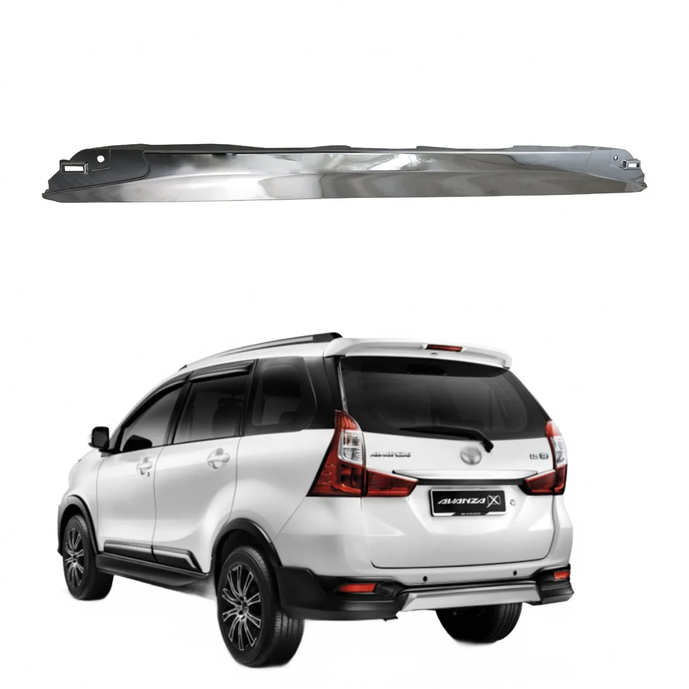 Rear Tailgate Garnish Trim for Toyota Avanza 2016-2020 Rear Door Accent Strip