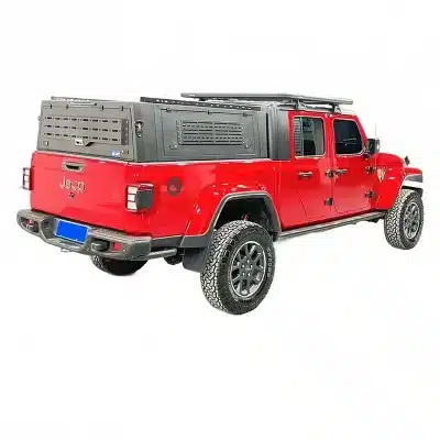 Tri-Fold Hard Truck Bed Cover Low Profile Multi-Functional Rear Trunk Tonneau Cover for Jeep Wrangler Gladiator Tri-Fold Hard Truck Bed Cover Low Profile Multi-Functional Rear Trunk Tonneau Cover for Jeep Wrangler Gladiator