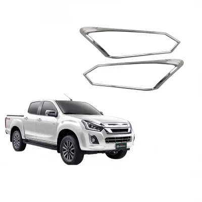 Front Headlight Cover Trim Chrome Plated ABS Exterior Accents for Isuzu D-MAX 2015-2019 Front Headlight Cover Trim Chrome Plated ABS Exterior Accents for Isuzu D-MAX 2015-2019