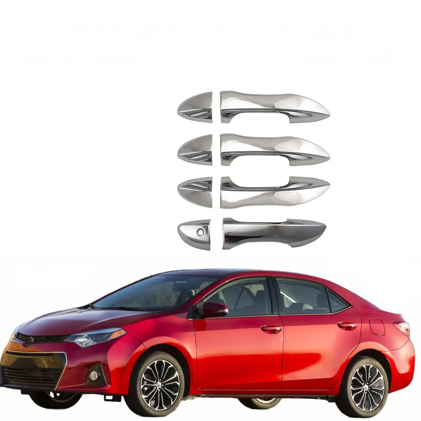 Exterior Door Handle Cover Trim for Toyota Corolla 2014 ABS Chrome Plated Protectors