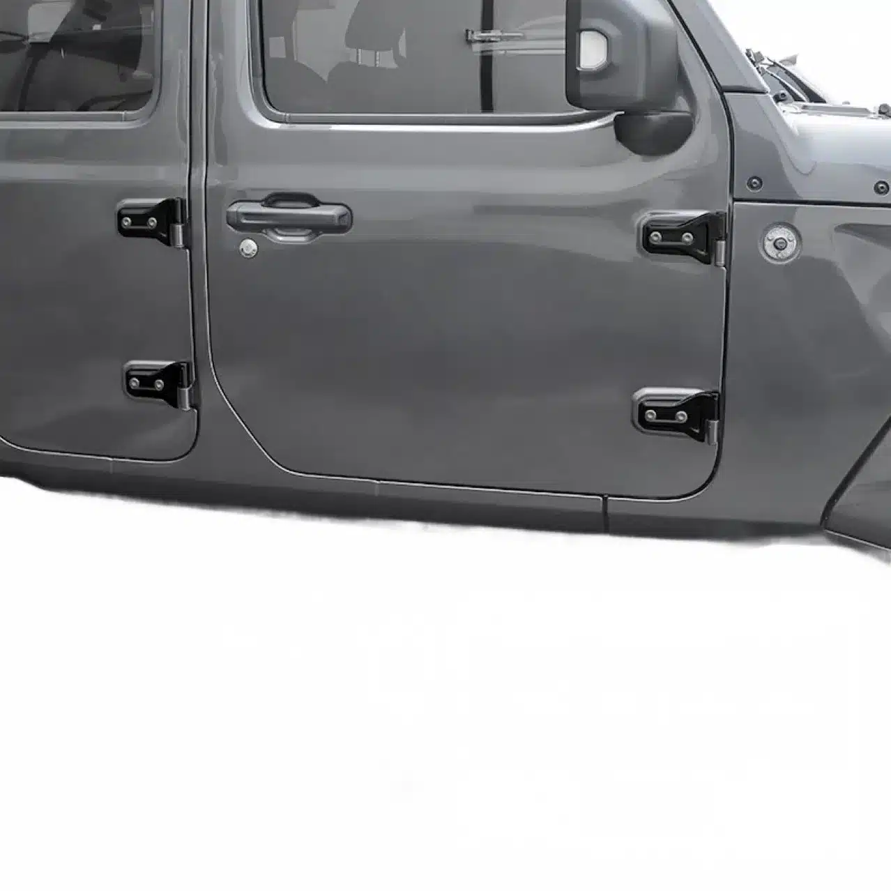 Aluminum Alloy Exterior Door Hinge Kit Black Replacement for 2018-2024 Jeep Wrangler JL & Gladiator JT