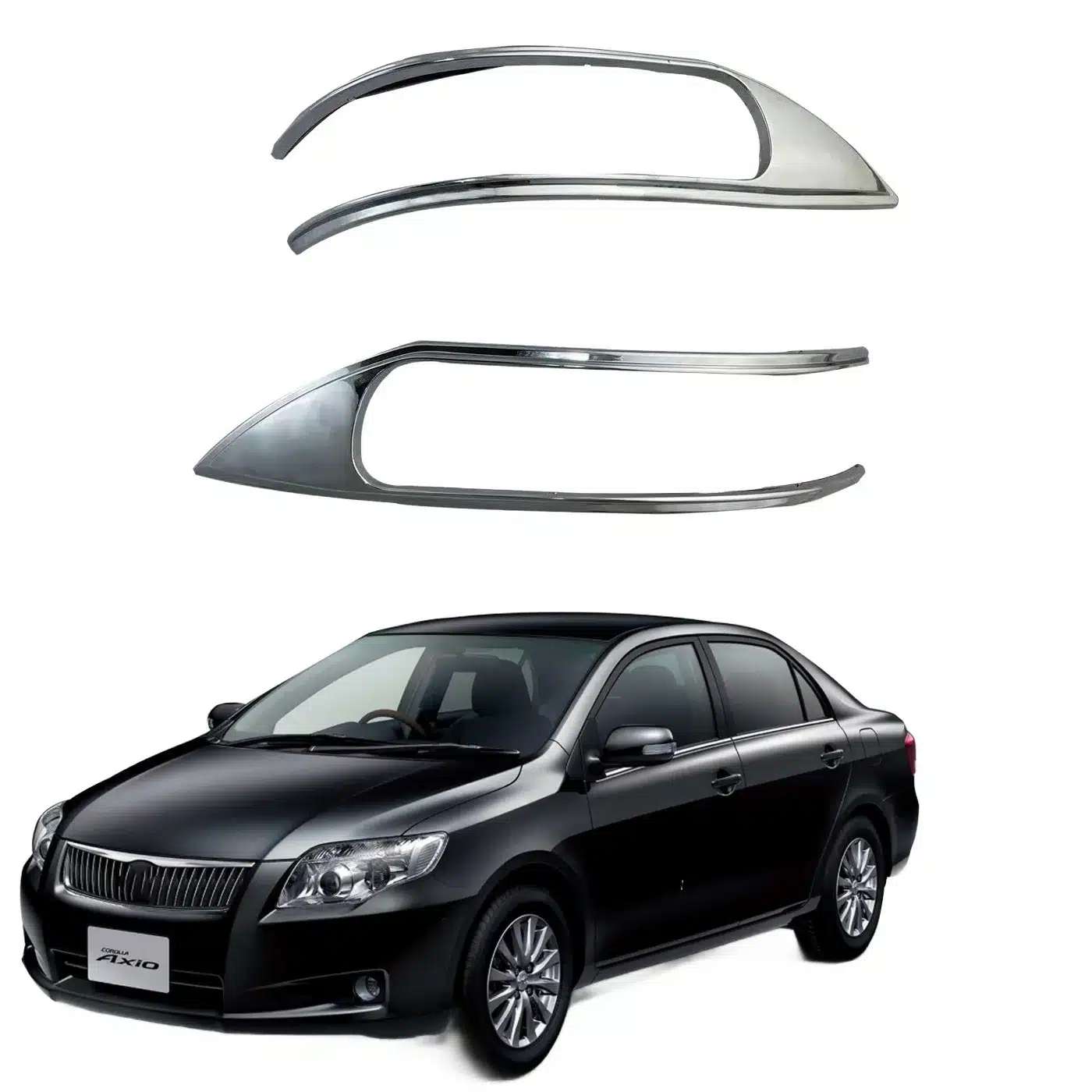 Side Mirror Frame Trim Cover Chrome Accents for Toyota Corolla Axio and Camry 2007-2011