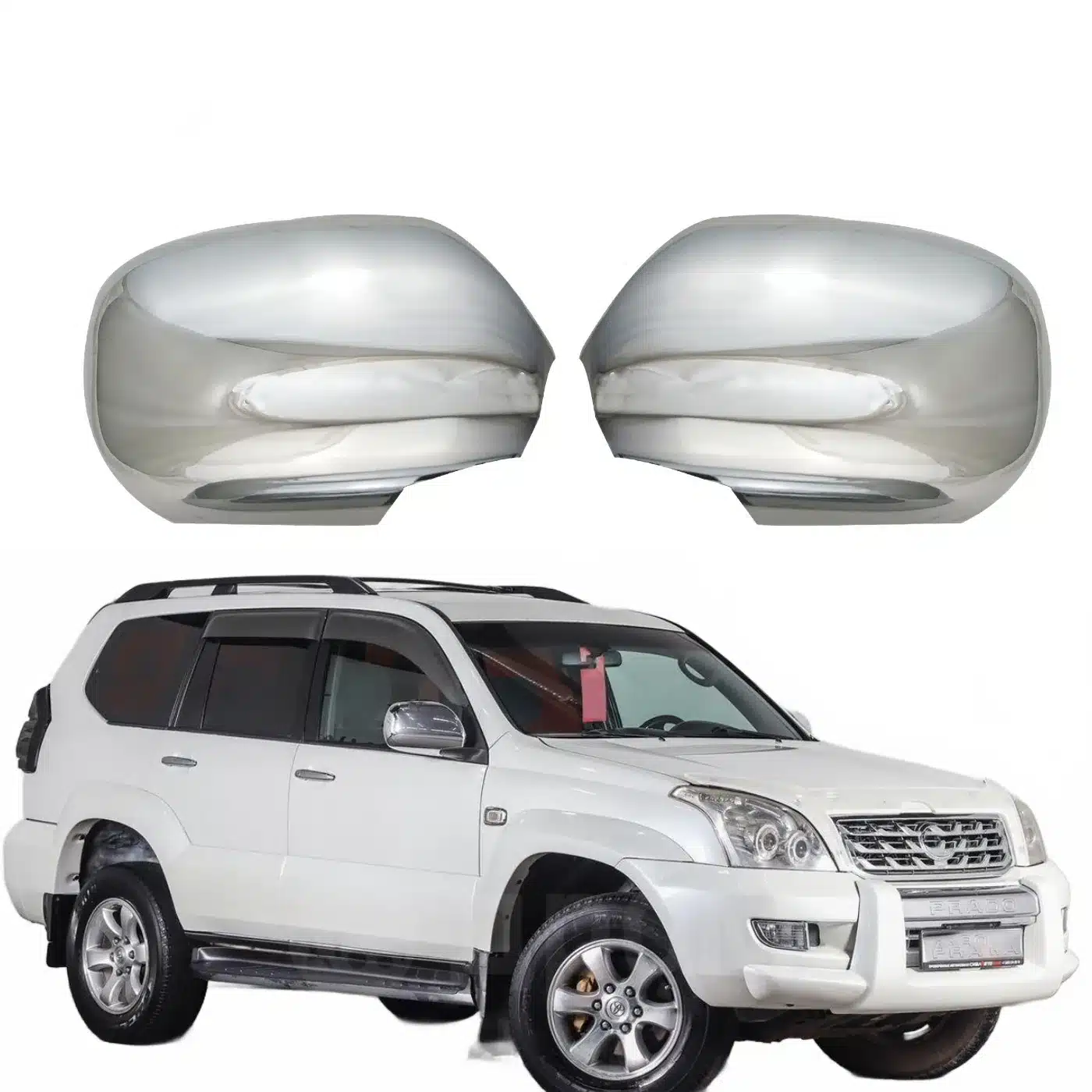 Rear View Mirror Cover Caps High Quality Exterior Mirror Housing Replacement for Toyota FJ120 Prado Surf