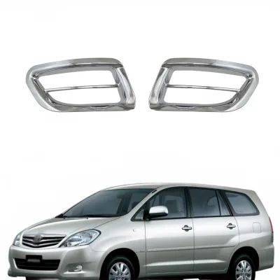Chrome Fog Light Cover Trim for Toyota Kijang Innova 2004 Front Fog Lamp Bezels Chrome Fog Light Cover Trim for Toyota Kijang Innova 2004 Front Fog Lamp Bezels