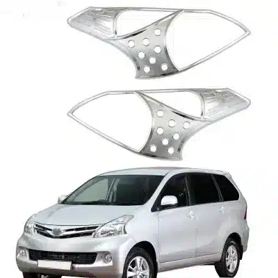 Front Headlight Cover Chrome Plated Decorative Protection Trim Frame for Toyota Avanza 2012