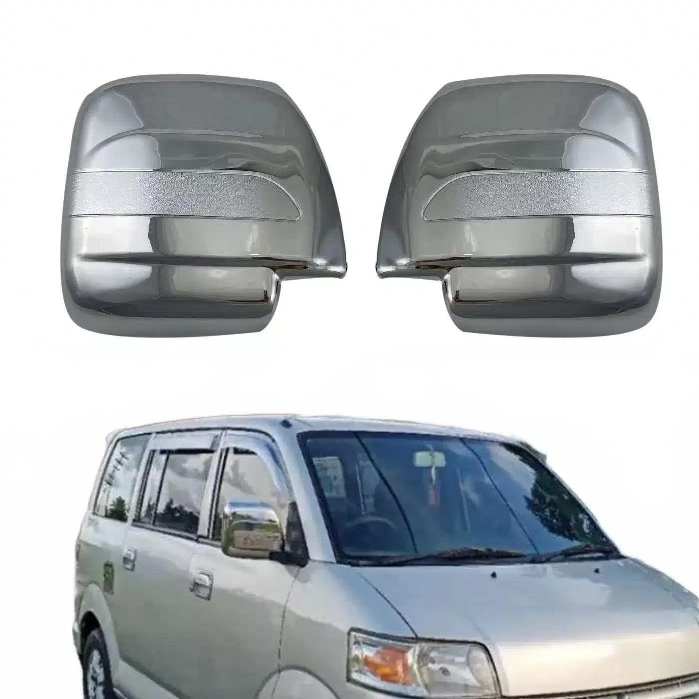 Chrome Plated ABS Side Rearview Mirror Covers for Suzuki APV ESCUDO 2.0 (2005)