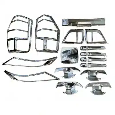 Chrome Exterior Trim Kit for Mitsubishi Triton L200 2020-2022, Premium ABS Protective Accessory Set Chrome Exterior Trim Kit for Mitsubishi Triton L200 2020-2022, Premium ABS Protective Accessory Set