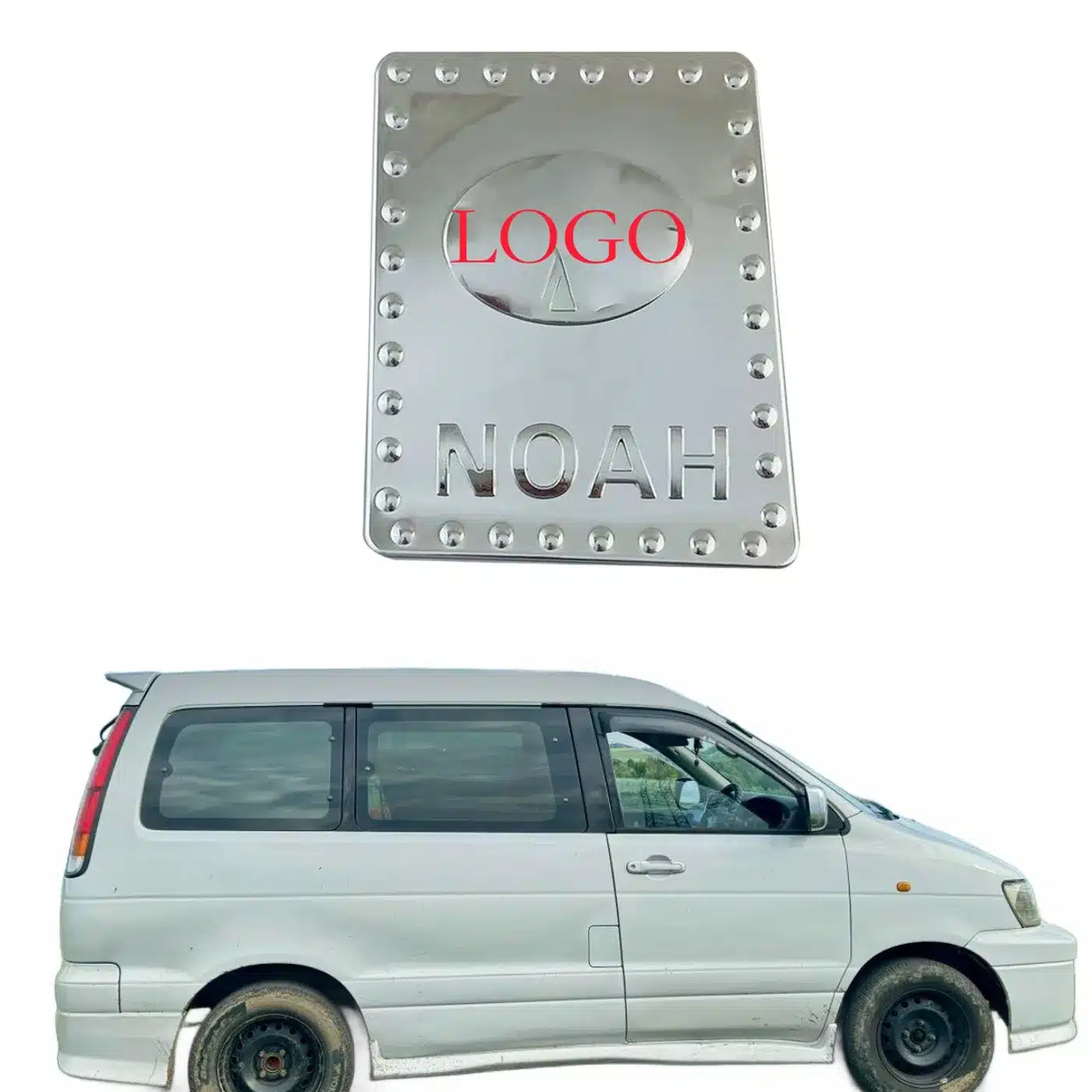 Chrome Plated ABS Fuel Tank Cover Trim for Toyota Noah Exterior Decoration