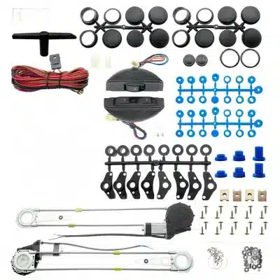 Universal 2-Door Power Window Conversion Kit with 3 Switches for 12V Vehicles Universal 2-Door Power Window Conversion Kit with 3 Switches for 12V Vehicles