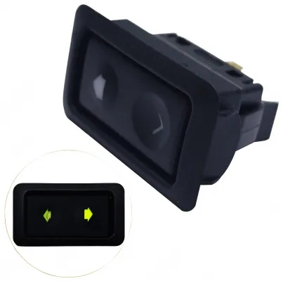 Universal 6-Pin Electric Power Window Switch 12V/24V Car Glass Lifter Control with Green LED Indicator Universal 6-Pin Electric Power Window Switch 12V/24V Car Glass Lifter Control with Green LED Indicator