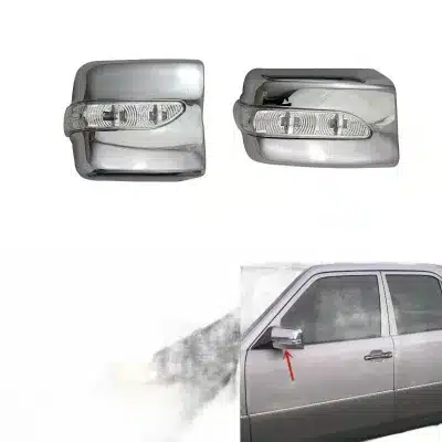 Exterior Side Mirror Cover with Light for Mercedes-Benz W124 W201 1986-1994 190E Left Side Titanium Exterior Side Mirror Cover with Light for Mercedes-Benz W124 W201 1986-1994 190E Left Side Titanium