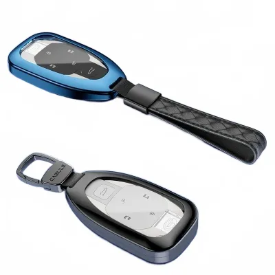 Zinc Alloy Smart Key Fob Cover Case Protector with Keychain for GAC Trumpchi Empow GS8 M8 ES9 Zinc Alloy Smart Key Fob Cover Case Protector with Keychain for GAC Trumpchi Empow GS8 M8 ES9