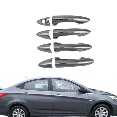 Chrome Exterior Door Handle Cover Trim for 2012 Hyundai Accent – Protective Decorative Shell Set Chrome Exterior Door Handle Cover Trim for 2012 Hyundai Accent – Protective Decorative Shell Set