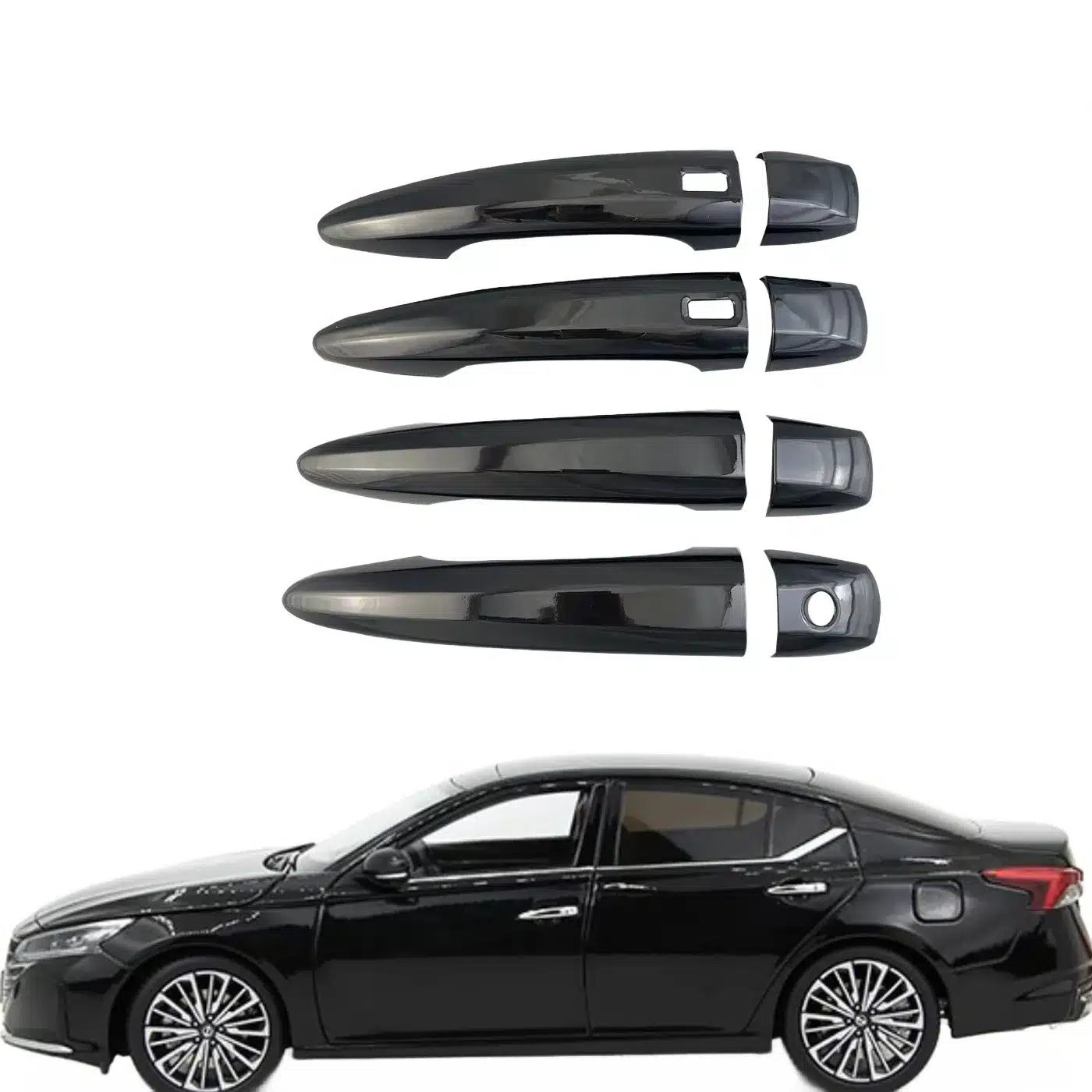 Glossy Black Exterior Door Handle Covers Trim for Altima Sylphy X-Trail 2022