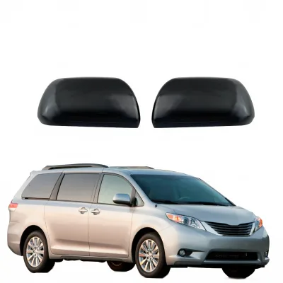 Carbon Fiber Style Rearview Mirror Covers for Toyota Sienna 2010-2018 Pair Gloss Black Side Mirror Caps Carbon Fiber Style Rearview Mirror Covers for Toyota Sienna 2010-2018 Pair Gloss Black Side Mirror Caps