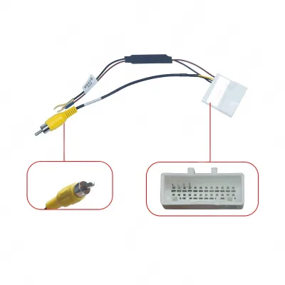 24-Pin Rear View Camera Video Input Adapter Cable for Kia 2015+ Series Reverse Backup Camera Interface Harness 24-Pin Rear View Camera Video Input Adapter Cable for Kia 2015+ Series Reverse Backup Camera Interface Harness