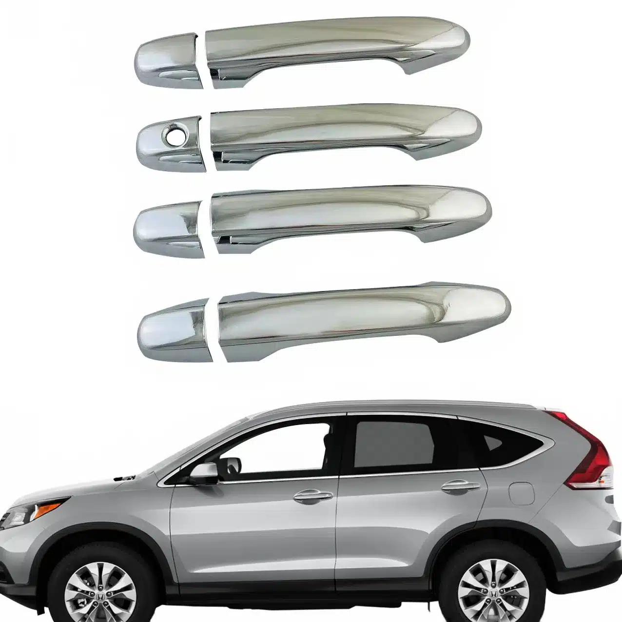 Exterior Door Handle Cover Trim for 2012-2014 Honda CR-V, ABS Chrome Protector Accessories