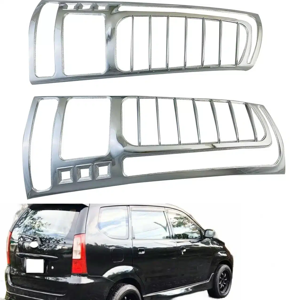 Rear Tail Light Covers Trim Guard for Toyota Avanza 2003 Models Back Lamp Protection Frame