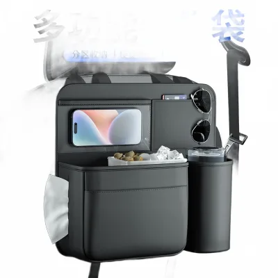 Universal Car Backseat Organizer with Multi-Pocket Storage and Integrated Tissue Box Holder Universal Car Backseat Organizer with Multi-Pocket Storage and Integrated Tissue Box Holder