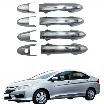 Chrome Exterior Door Handle Cover Trim Kit for Honda City 2015 2016 2017 Protective Shell Guard Chrome Exterior Door Handle Cover Trim Kit for Honda City 2015 2016 2017 Protective Shell Guard