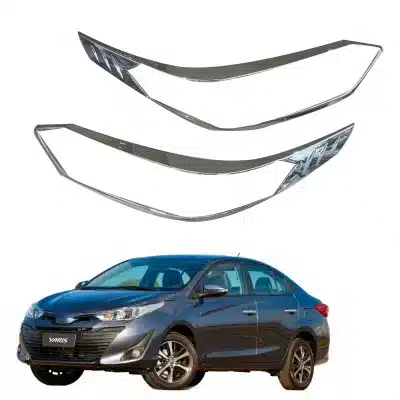 Front Headlight Frame Trim Cover Chrome Garnish for Toyota Vios Yaris 2019 Front Headlight Frame Trim Cover Chrome Garnish for Toyota Vios Yaris 2019