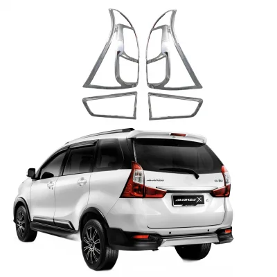 Chrome Rear Tail Light Covers Trim for Toyota Avanza and Daihatsu Xenia 2016-2020 Chrome Rear Tail Light Covers Trim for Toyota Avanza and Daihatsu Xenia 2016-2020