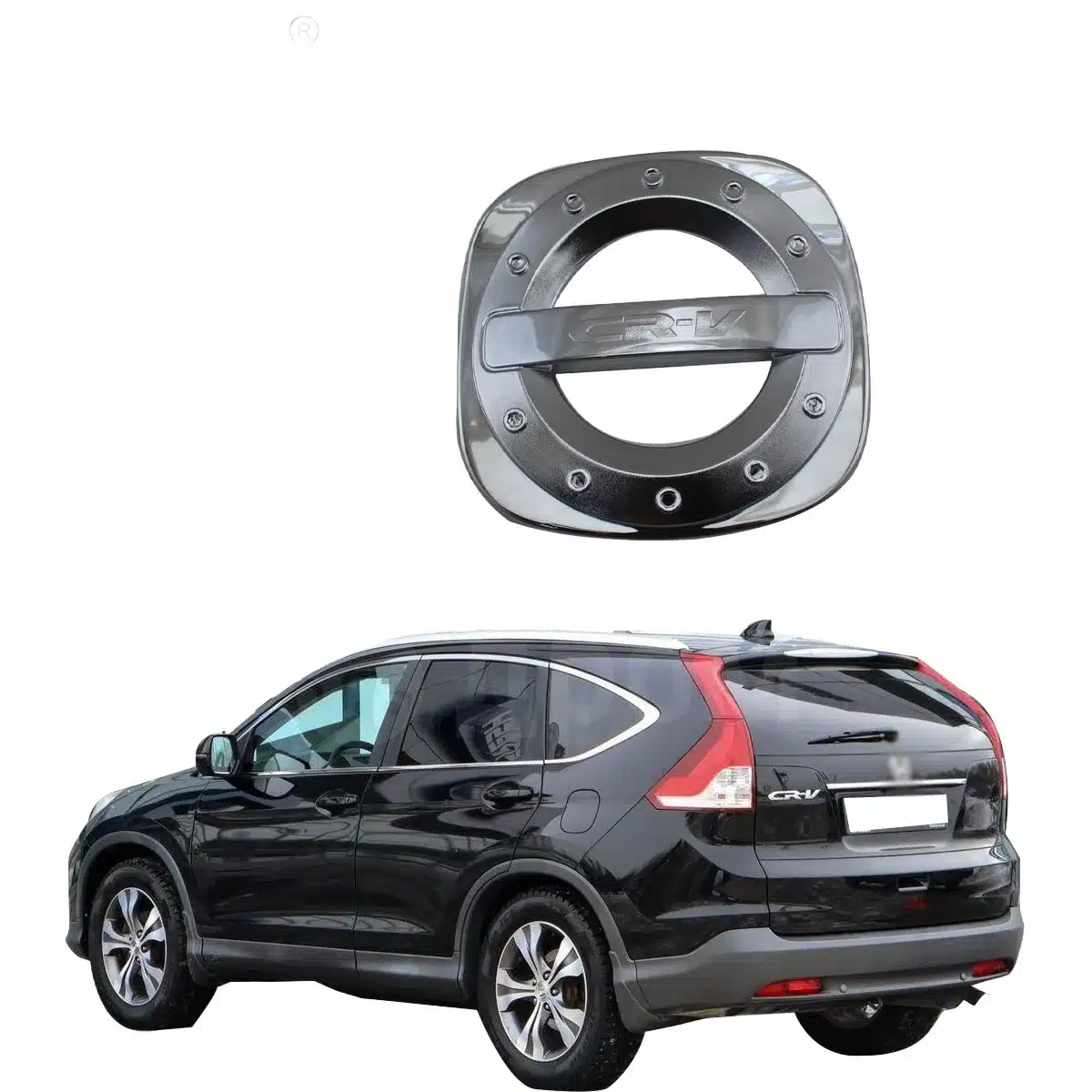 Chrome Fuel Tank Cap Cover Exterior Trim Sticker for Honda CRV 2012