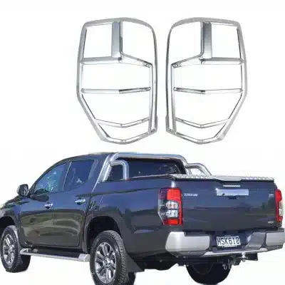 Rear Tail Light Covers for 2020 Mitsubishi Triton L200, ABS Chrome Exterior Trim Guards, Pair Rear Tail Light Covers for 2020 Mitsubishi Triton L200, ABS Chrome Exterior Trim Guards, Pair