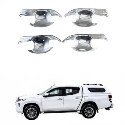 Exterior Door Handle Bowl Cover Trim Chrome ABS Decorations for L200 Triton 2020 Exterior Door Handle Bowl Cover Trim Chrome ABS Decorations for L200 Triton 2020