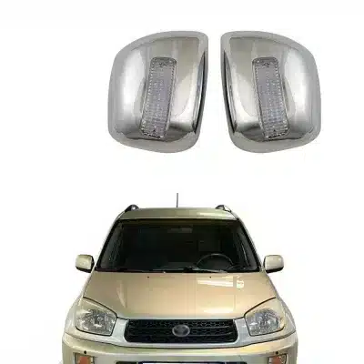 Side Mirror Covers with LED Signal Light, Chrome ABS Protection Caps for Toyota RAV4 2001-2005 Side Mirror Covers with LED Signal Light, Chrome ABS Protection Caps for Toyota RAV4 2001-2005