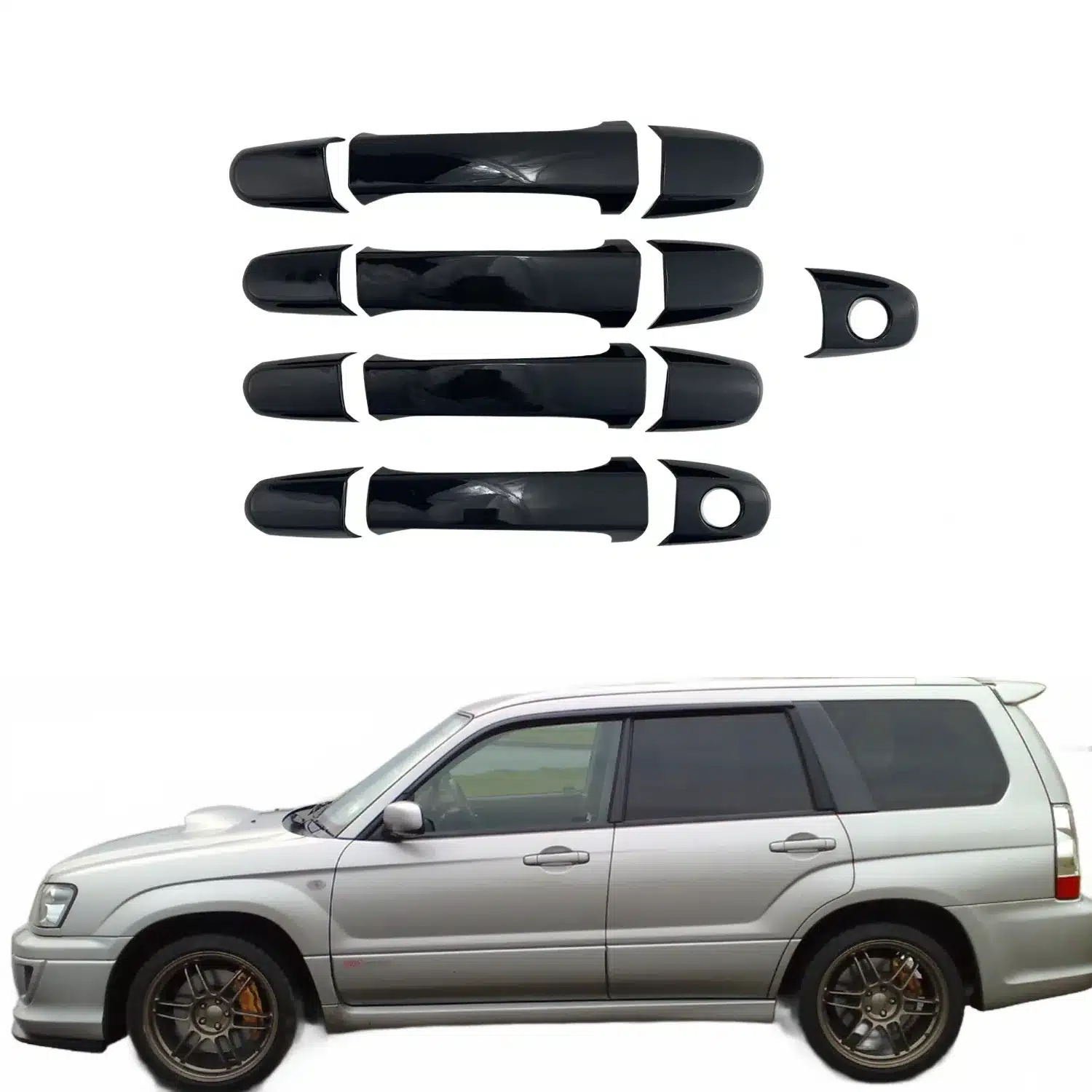 Interior Armrest Box Handle Cover Decoration Trim for Subaru Forester 2003-2008