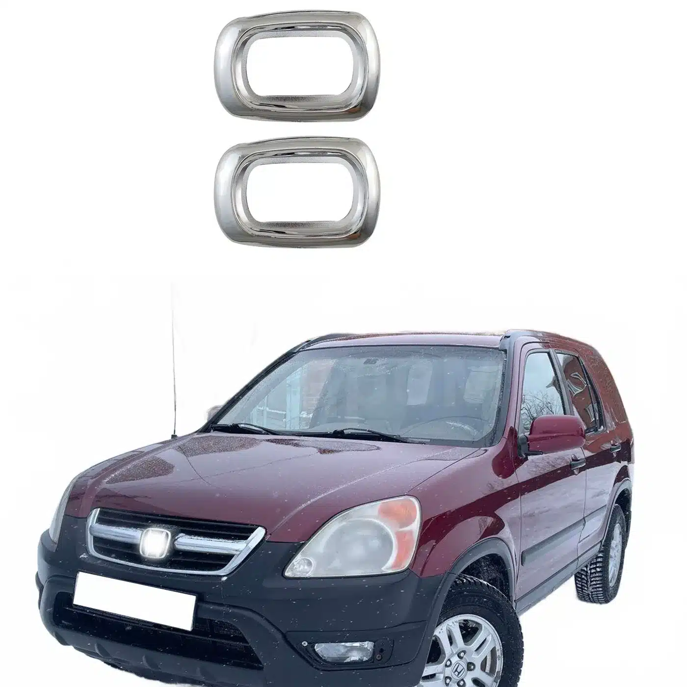 Chrome Side Fender Light Cover Trim for 2002-2006 Honda CR-V External Decoration Protector
