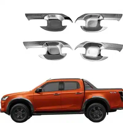 Chrome Plated Door Handle Bowl Cover Trim for Isuzu D-MAX 2021 Exterior Modification Protector Chrome Plated Door Handle Bowl Cover Trim for Isuzu D-MAX 2021 Exterior Modification Protector