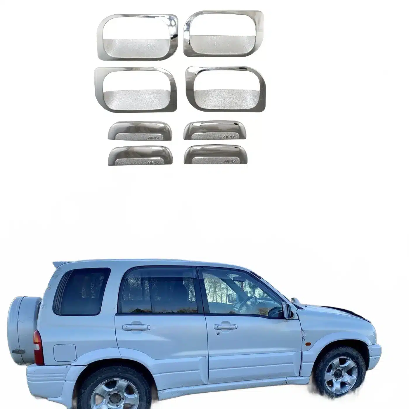Exterior Door Handle Bowl Cover Trim Chrome Plated for Suzuki APV 2004-2010 Set