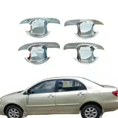 4pcs Chrome Exterior Door Handle Cup Cover Trim Decorations for 2001-2005 Toyota Corolla 4pcs Chrome Exterior Door Handle Cup Cover Trim Decorations for 2001-2005 Toyota Corolla