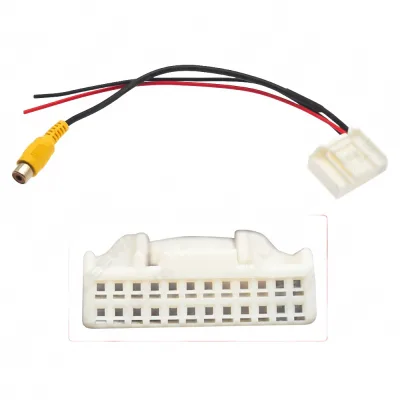 24-Pin Backup Camera Video Input Cable Adapter for Nissan Factory Display Screen 24-Pin Backup Camera Video Input Cable Adapter for Nissan Factory Display Screen