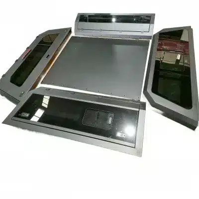 Tri-Fold Hard Truck Bed Cover Galvanized Three-Door Truck Bed Cap Compatible with Dodge Ram 1500 Ford F150 Raptor Tri-Fold Hard Truck Bed Cover Galvanized Three-Door Truck Bed Cap Compatible with Dodge Ram 1500 Ford F150 Raptor