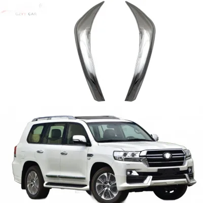 Front Headlight Eyelid Trim Covers Chrome Finished Protective Frame for Toyota Land Cruiser FJ200 2012 Front Headlight Eyelid Trim Covers Chrome Finished Protective Frame for Toyota Land Cruiser FJ200 2012
