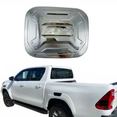 Chrome Plated ABS Plastic Fuel Tank Cover Trim for 2020-2022 Hilux Revo Exterior Decoration Chrome Plated ABS Plastic Fuel Tank Cover Trim for 2020-2022 Hilux Revo Exterior Decoration
