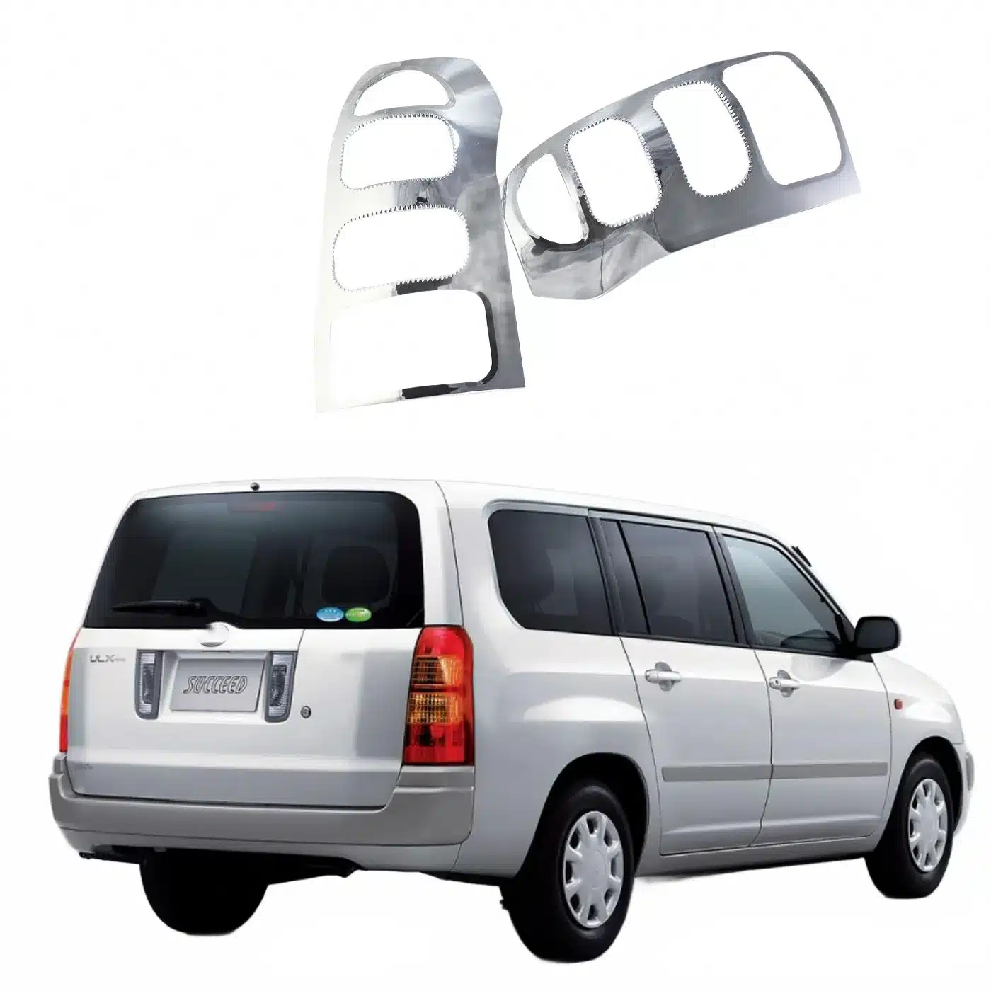 Rear Tail Light Covers Trim Bezel Guards for Toyota Succeed 2005-2014, Outdoor Protective Lamp Hoods